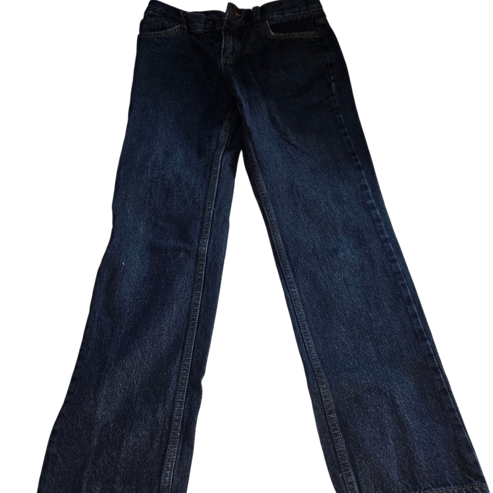 Dark Blue Wide-Leg Jeans